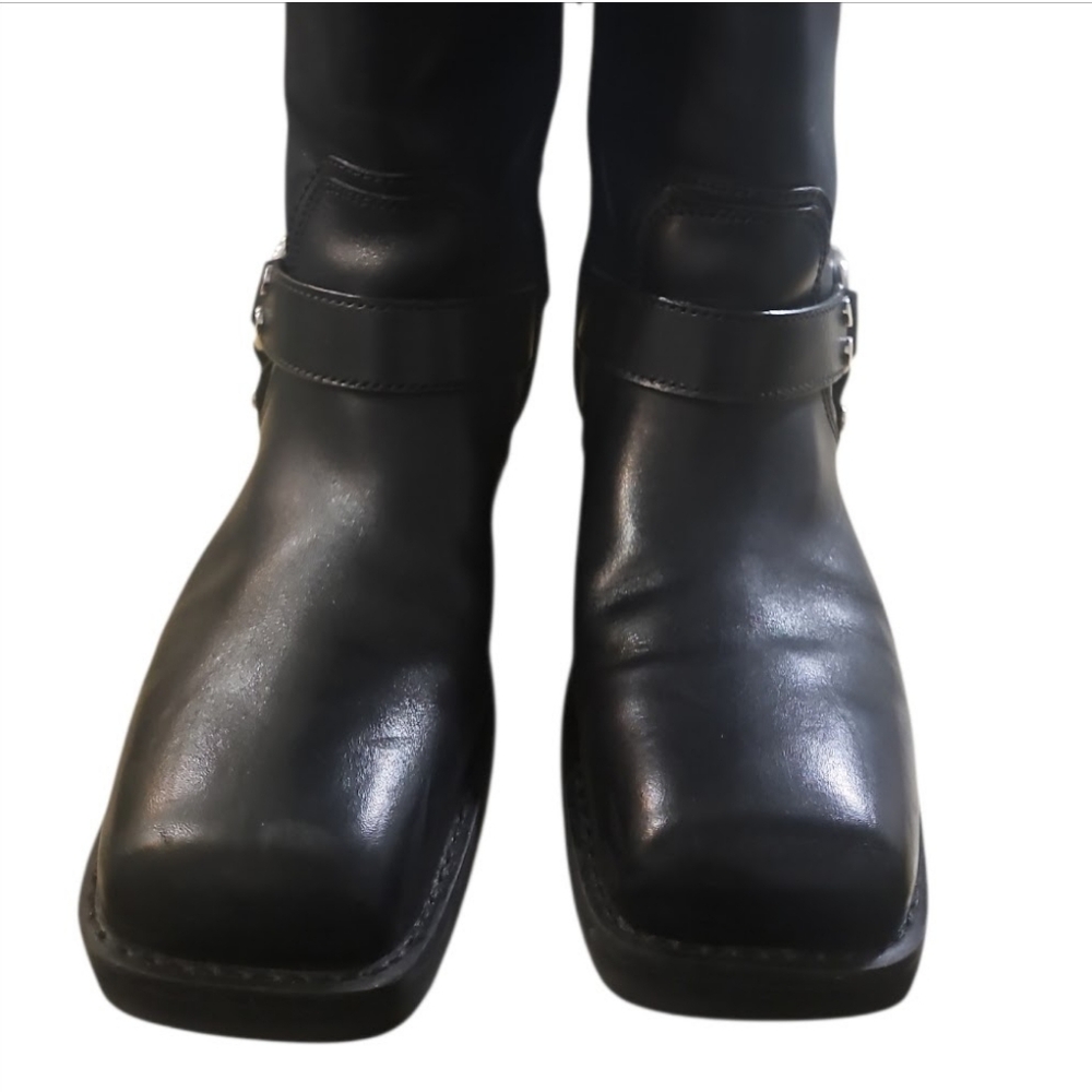 MICHAEL Michael Kors Crosby Black Leather Moto Boots sz 6.5 - Picture 9 of 14